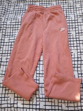 Nike Size Large Big Kids Pink Fleece Sweatpants NWOT